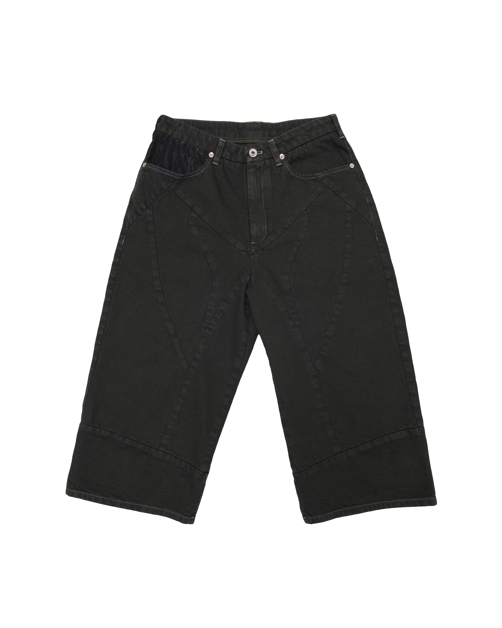Denim Enduro Cropped Pants washed black