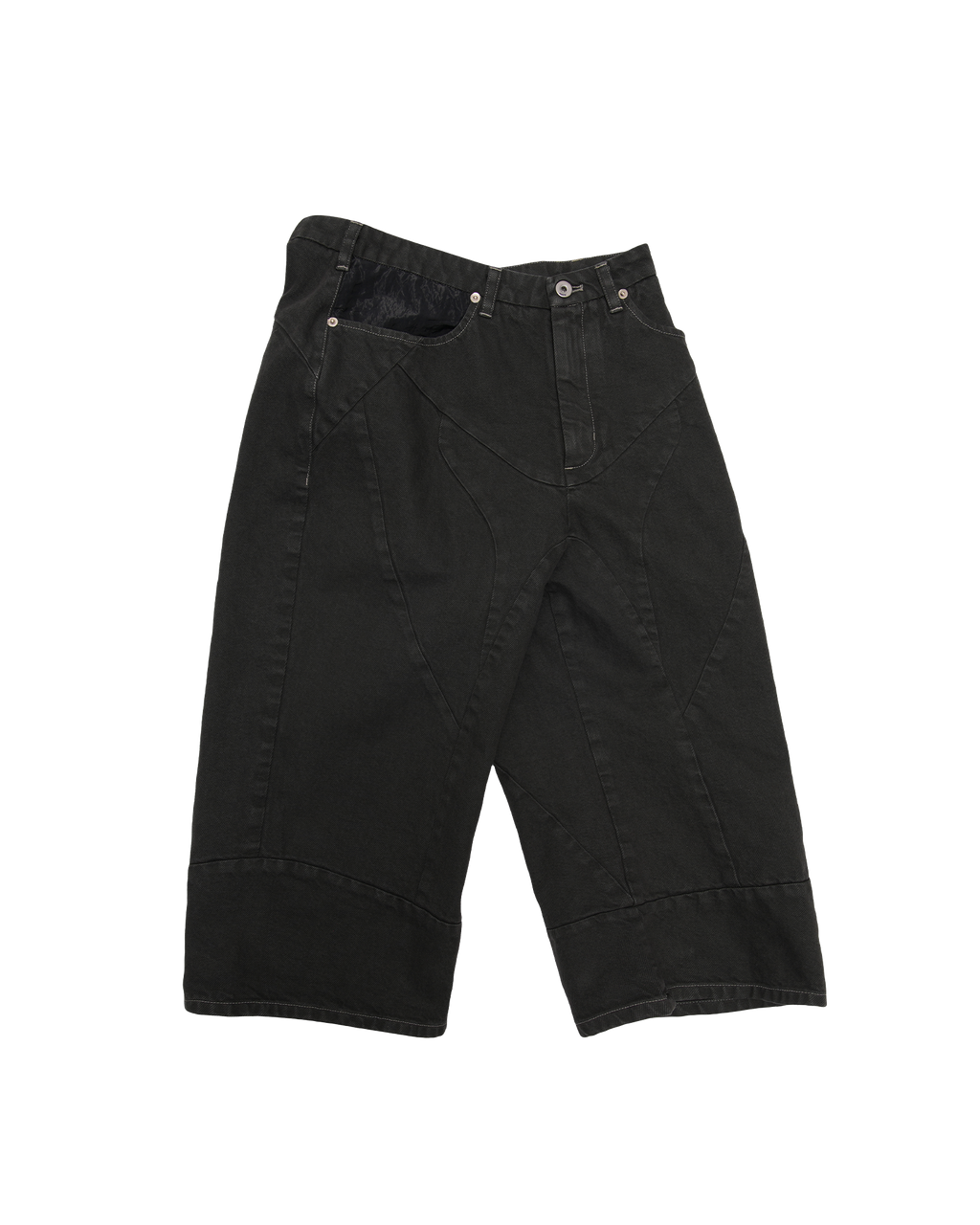 Denim Enduro Cropped Pants washed black