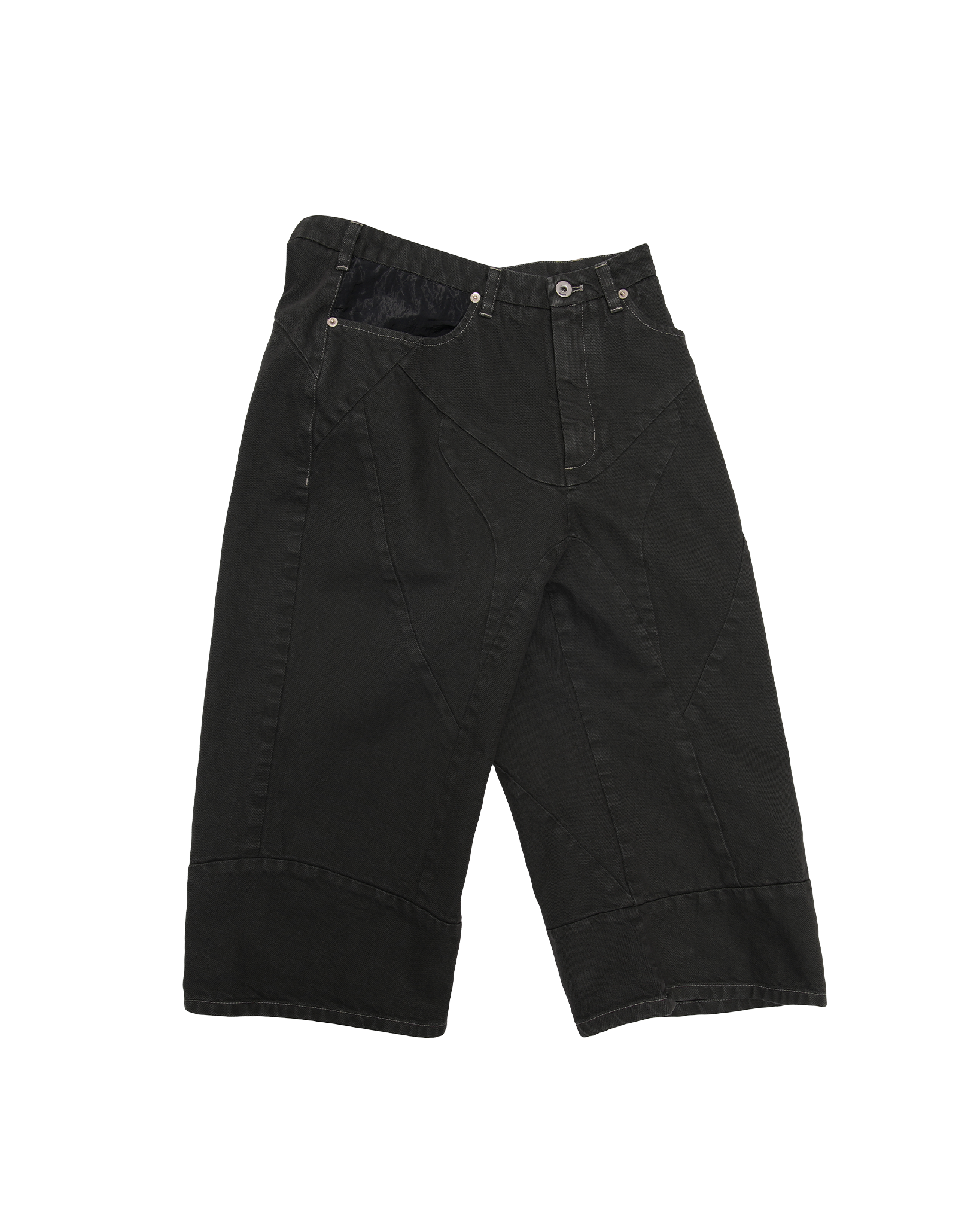 Denim Enduro Cropped Pants washed black