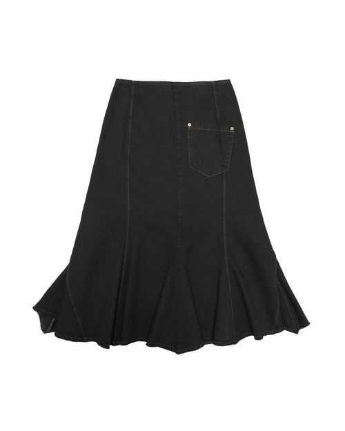 Denim Skirt washed black