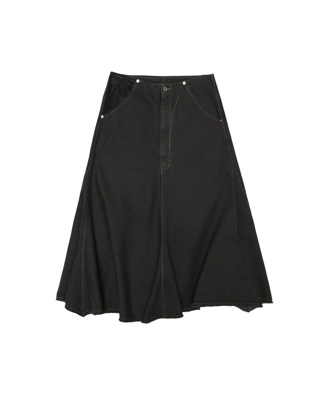 Denim Skirt washed black