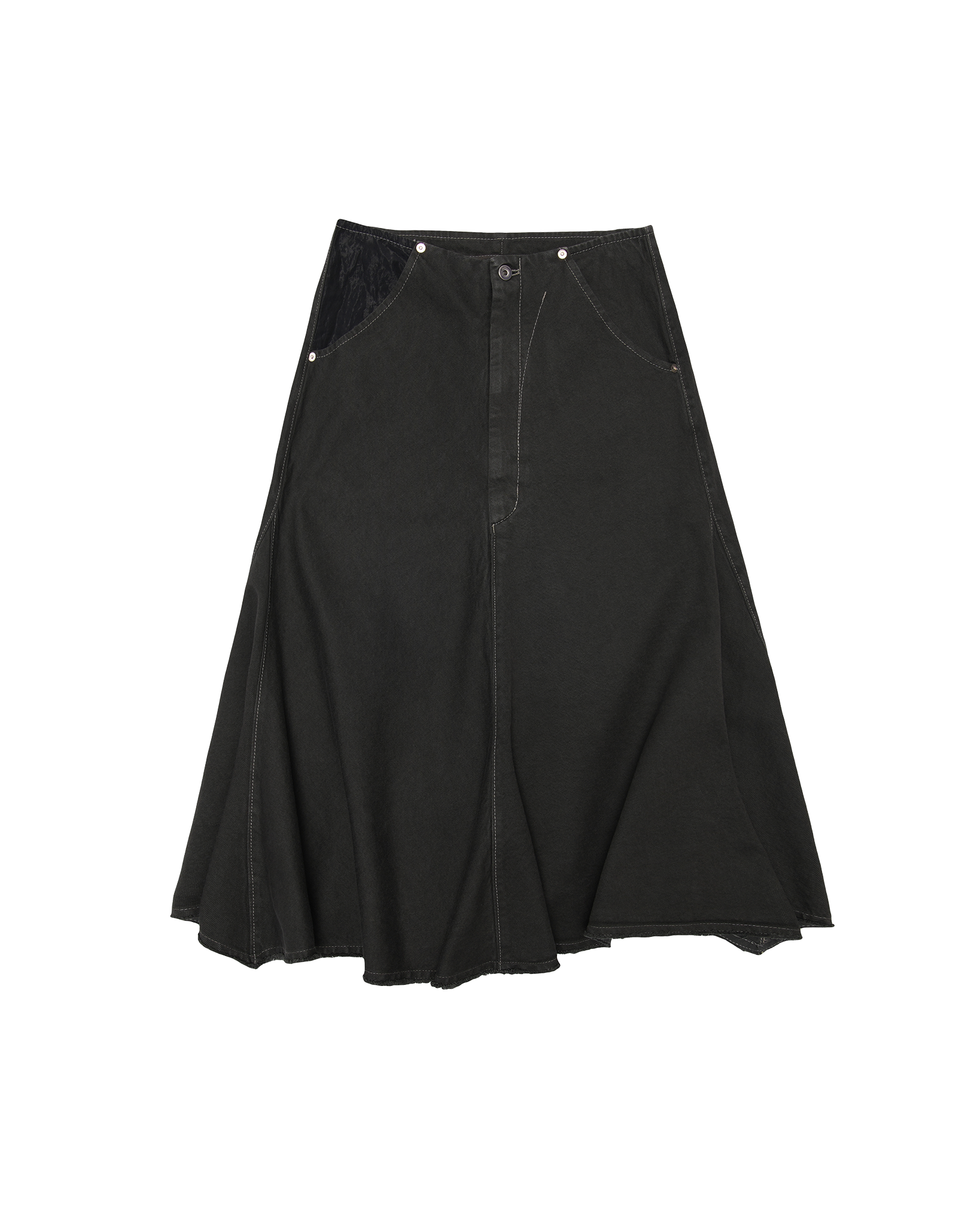 Denim Skirt washed black
