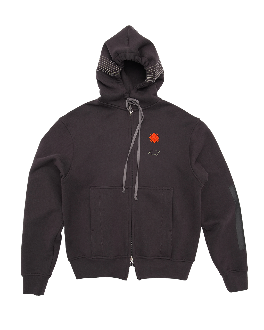 Stripe Hoodie Brown