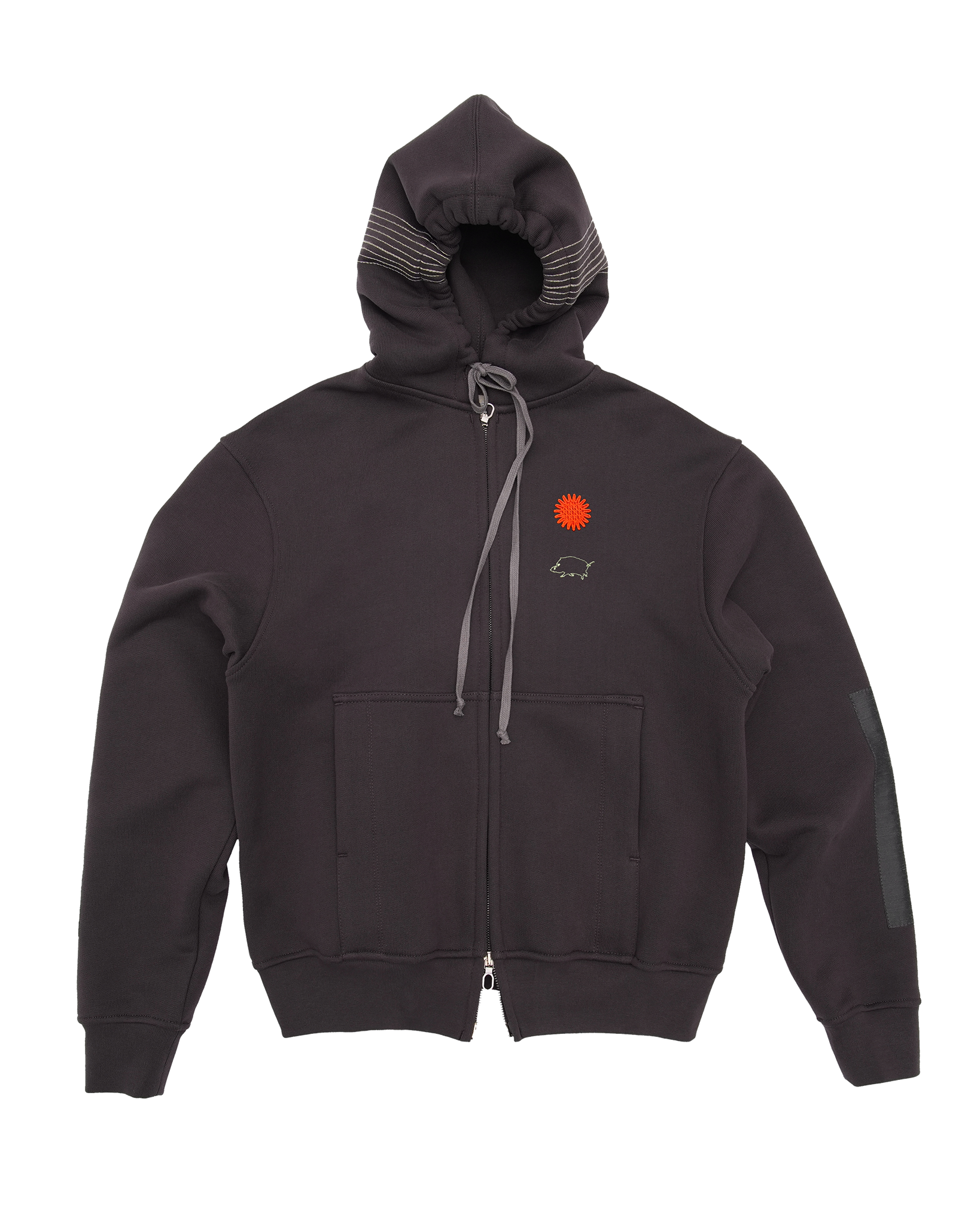 Stripe Hoodie Brown
