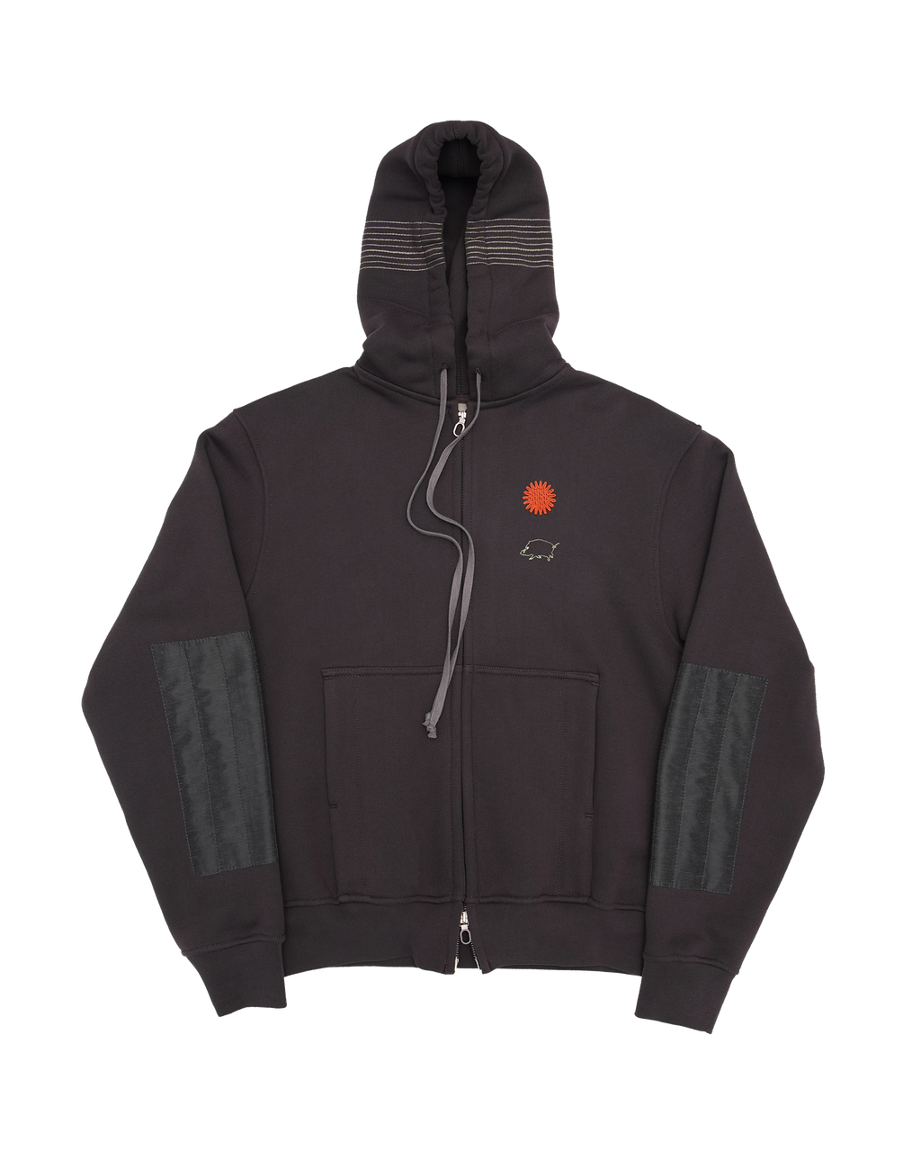 Stripe Hoodie Brown