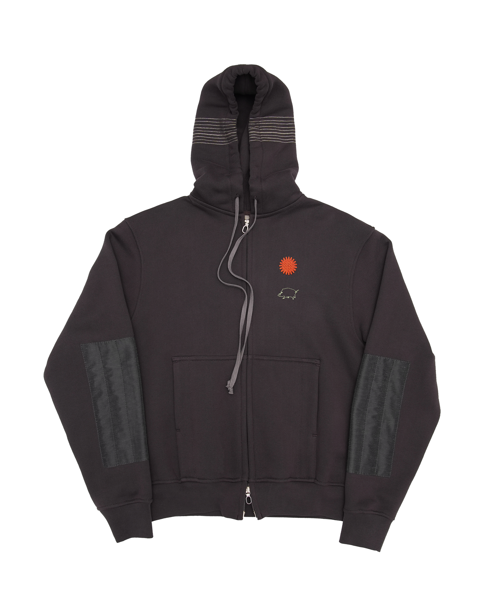 Stripe Hoodie Brown