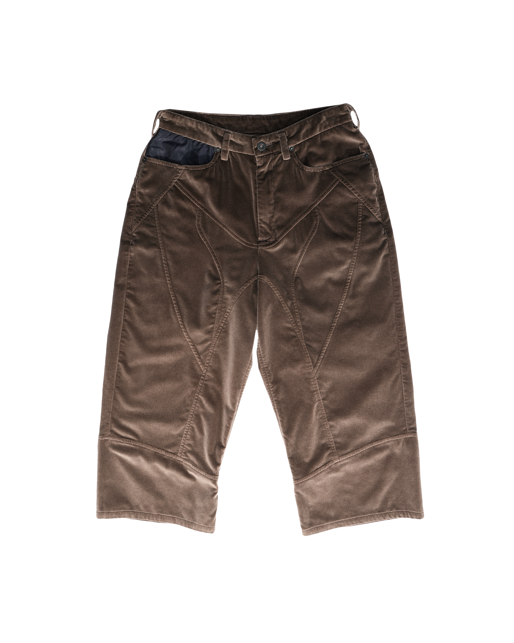 Velvet Cropped Pants brown