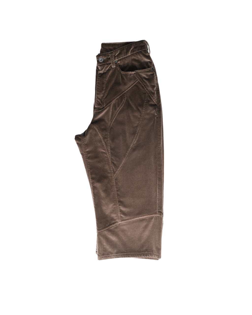 Velvet Cropped Pants brown