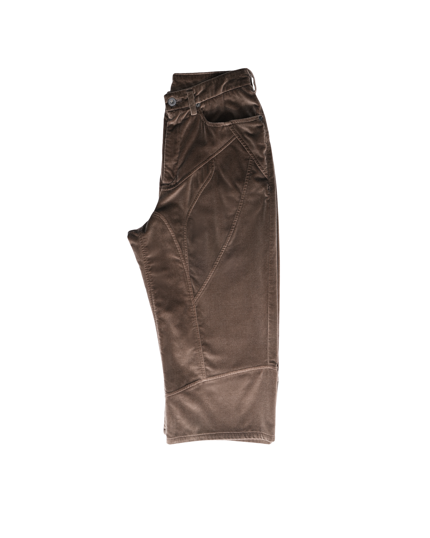 Velvet Cropped Pants brown