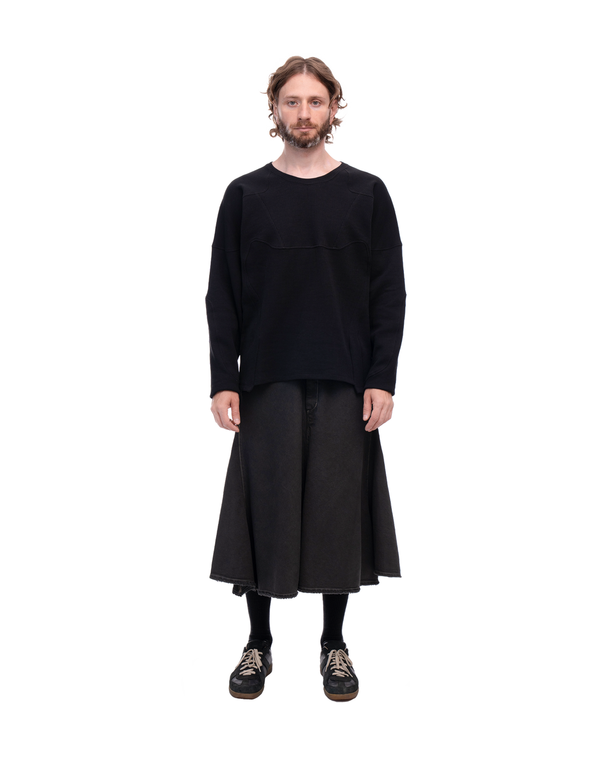 Denim Skirt washed black
