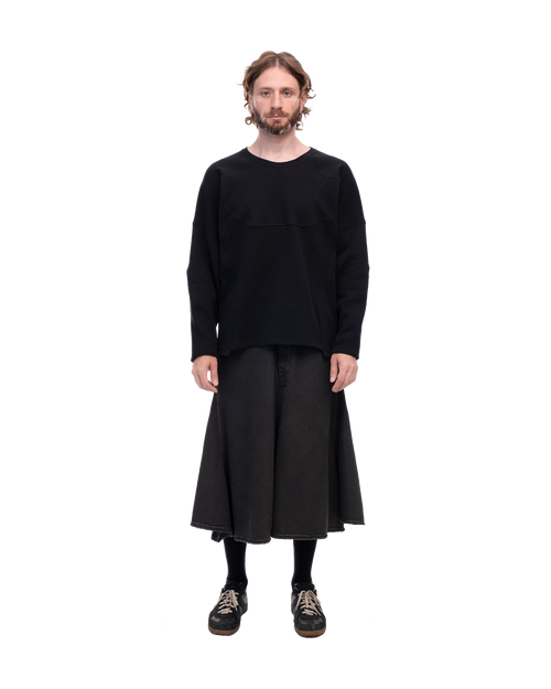 Denim Skirt washed black