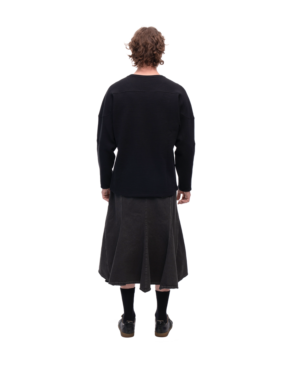 Denim Skirt washed black