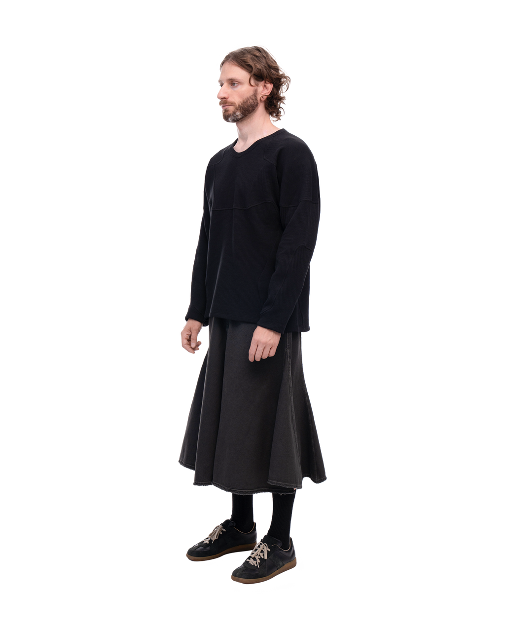 Denim Skirt washed black