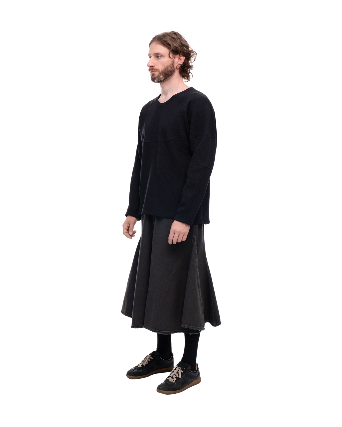 Denim Skirt washed black
