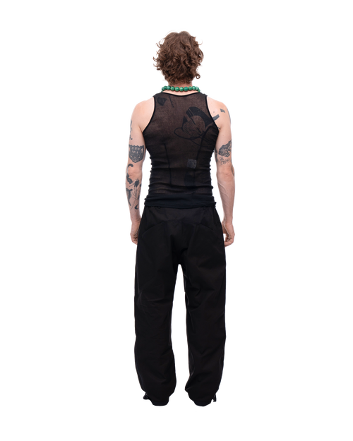 Transparent Tank Top black