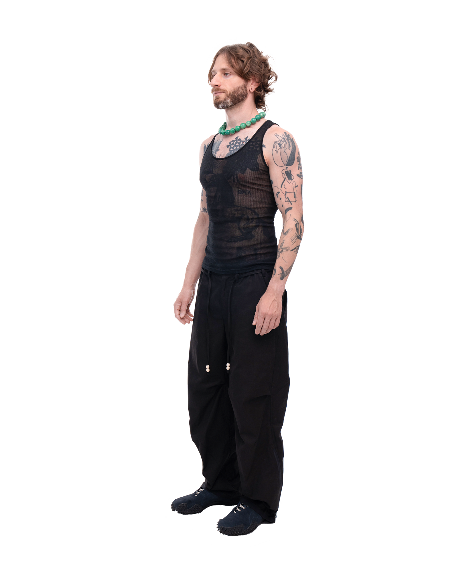 Transparent Tank Top black